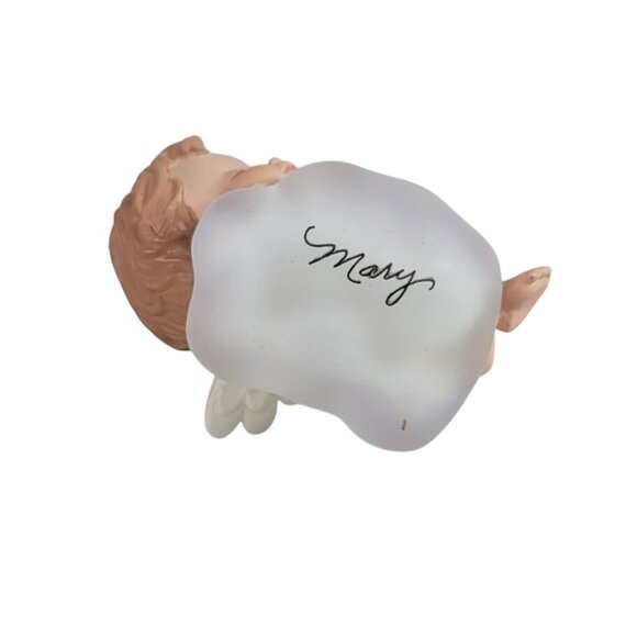 Hallmark Ornament Mary's Angels Iris Series Sleeping Angel on Cloud 1991 Vintage - Picture 7 of 11